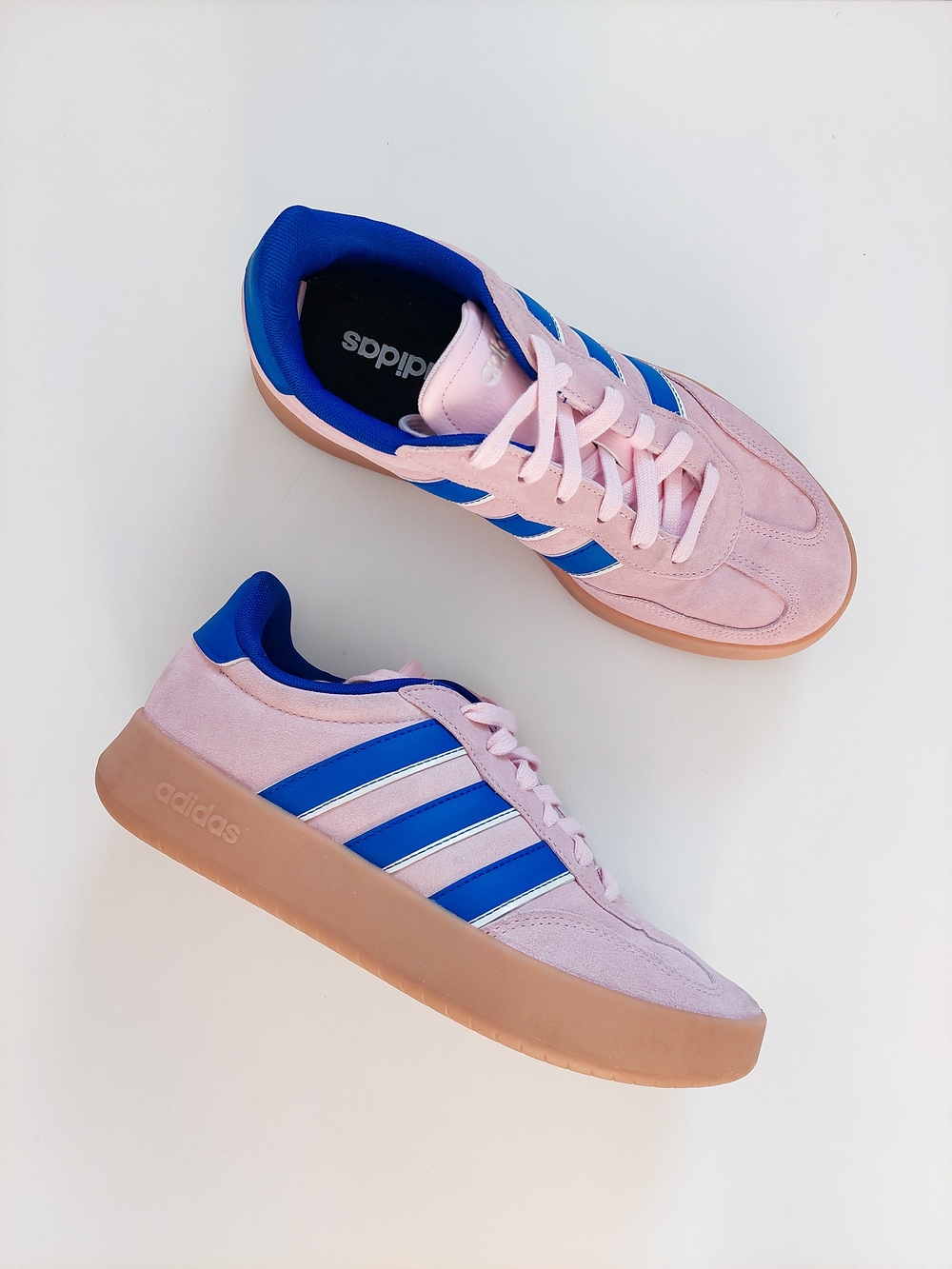 Adidas Barreda Decode Women’s US 8 Casual Suede Shoes Sneakers Pink & Blue